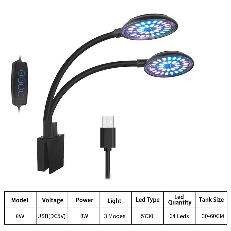 USB Aquarium LED Light Fish Ta - огляд і ціна Aquarium Marine Lights