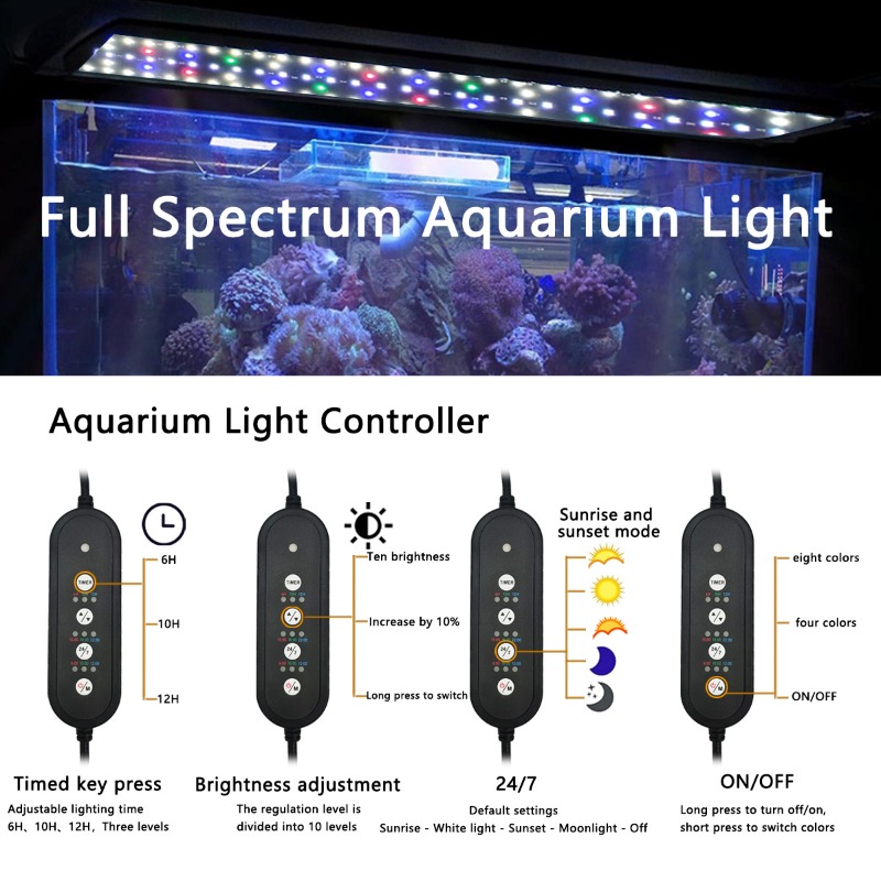 LED Fish Tank Light Full Spect - огляд і ціна Reef Lighting